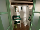 Green bedroom bathroom 